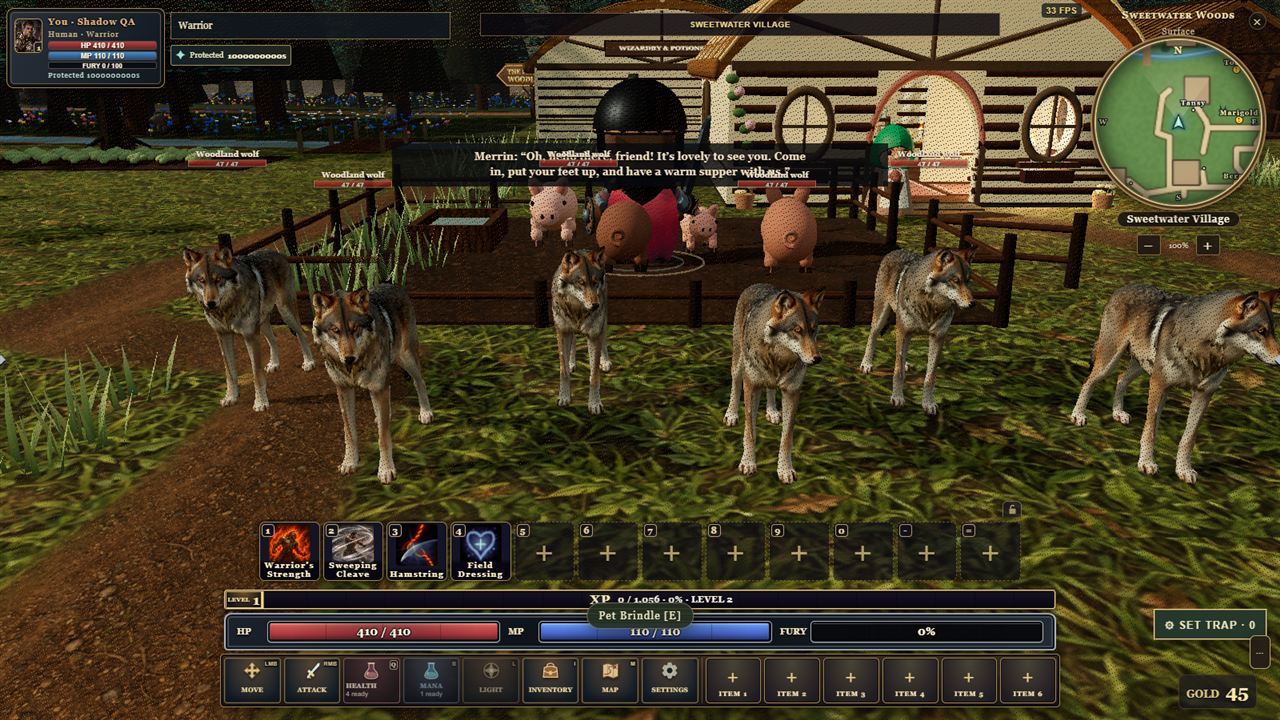 A pack of new realistic wolves crossing the village fields